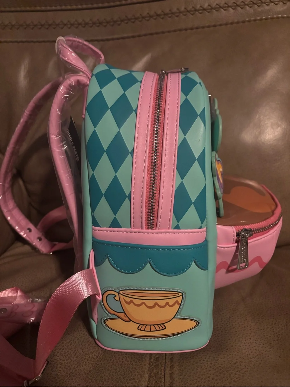 Disney Loungefly Tea Cup Mouse Mini Backpack - Picture 4 of 4